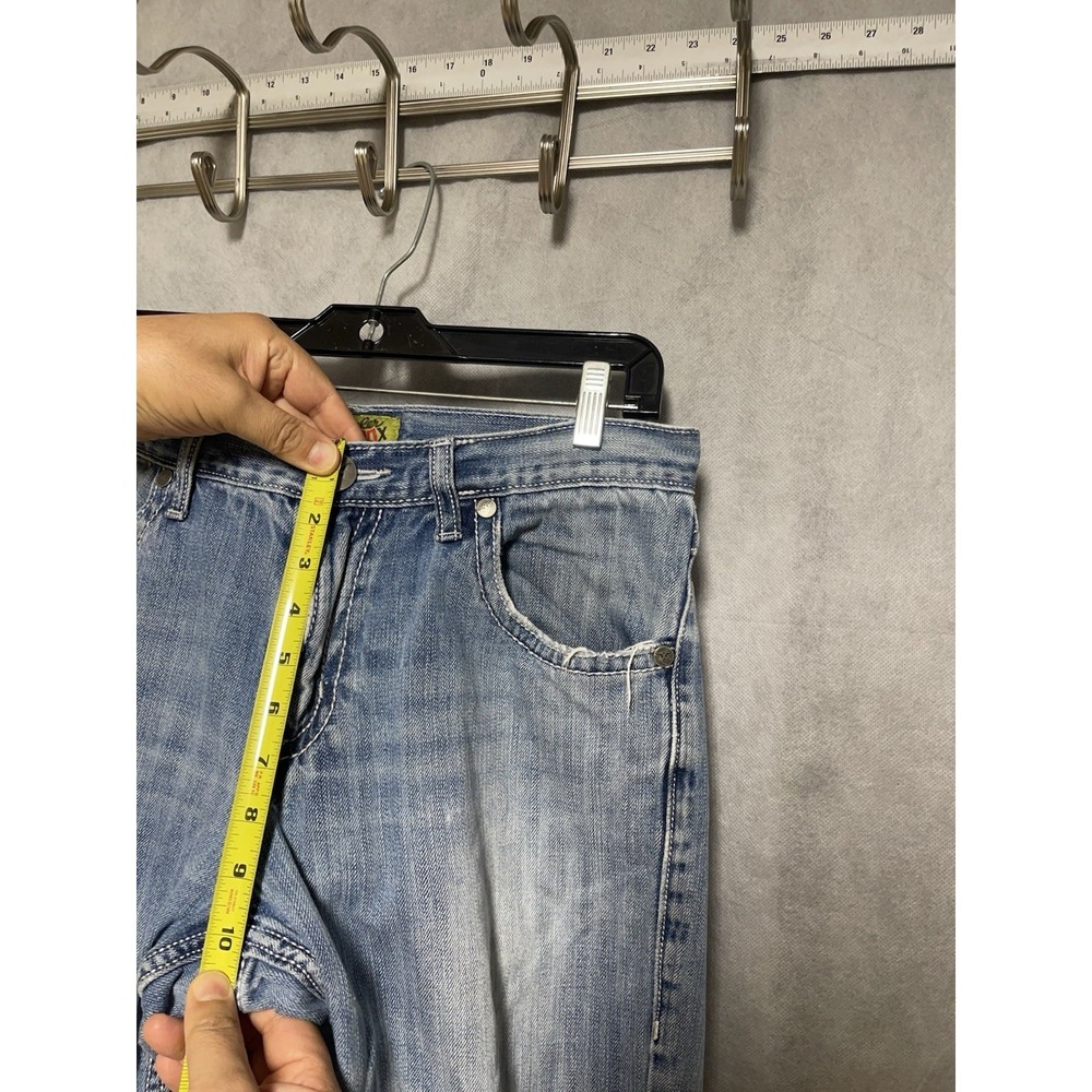 Wrangler Jeans Men 32X34 Blue Denim 20X Bootcut Cowboy Western Ranch Distressed - Picture 5 of 11